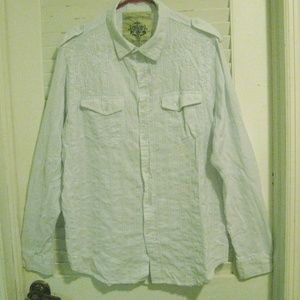 Ladies Supply Company Embroidered Button Up Top XL